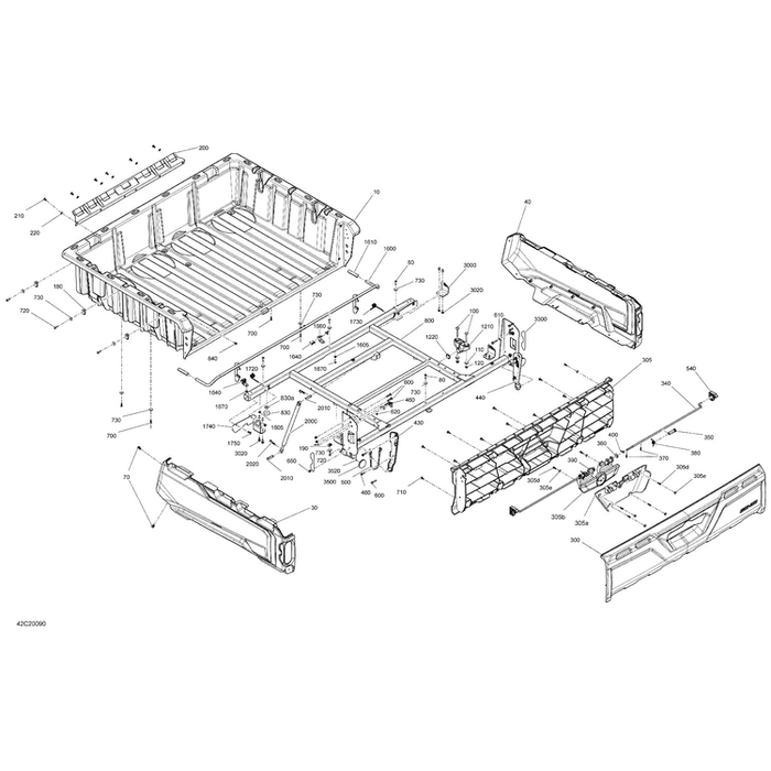 Cargo Box Inside Assy by Can-Am