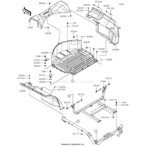 Carrier,Base by Kawasaki 53029-0368 OEM Hardware 53029-0368 Off Road Express Peach St