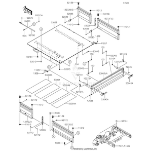 Carrier,Base Plate,Black by Kawasaki 53029-0366-10 OEM Hardware 53029-0366-10 Off Road Express Peach St