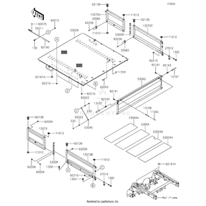 Carrier,Base Plate,F.Black by Kawasaki 53029-0313-21 OEM Hardware 53029-0313-21 Off Road Express Peach St