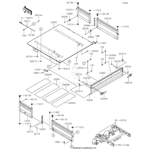 Carrier,Base Plate,F.Black by Kawasaki 53029-0366-21 OEM Hardware 53029-0366-21 Off Road Express Peach St