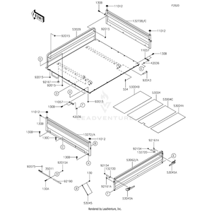 Carrier,Base Plate,T.Black by Kawasaki 53029-0365-388 OEM Hardware 53029-0365-388 Off Road Express Peach St