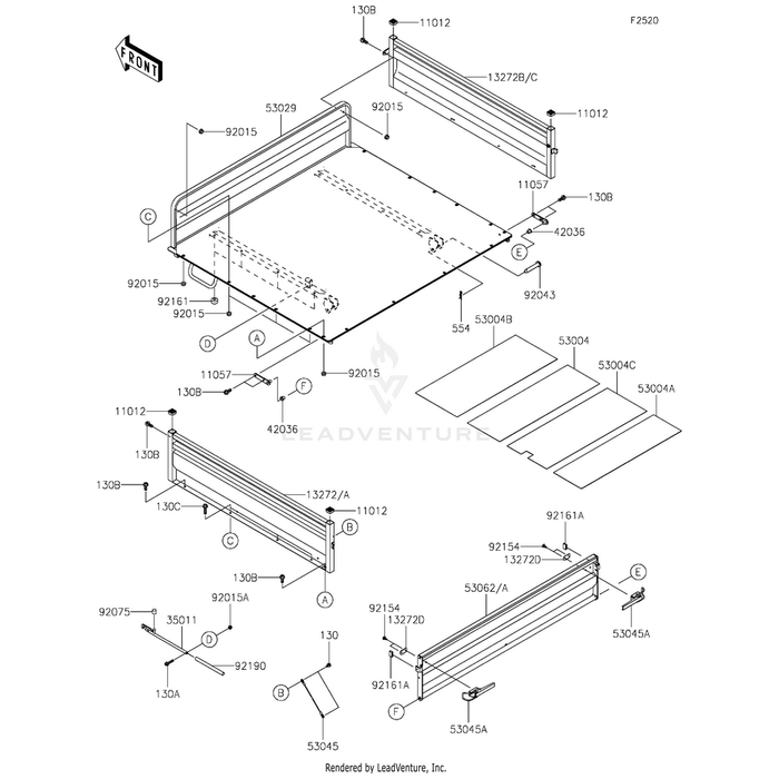 Carrier,Base Plate,T.Black by Kawasaki