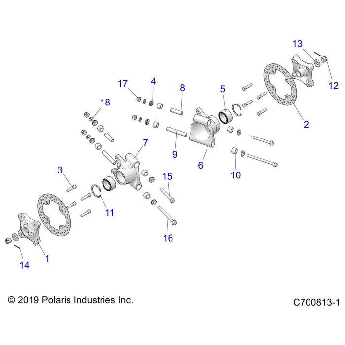 Carrier-Bearing,Wheel,Lh by Polaris