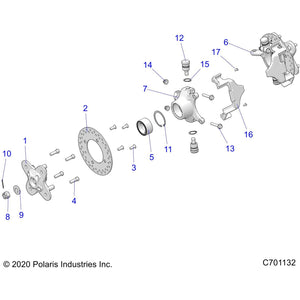 Carrier-Bearing,Wheel,Lh(Mach) by Polaris 5143615 OEM Hardware P5143615 Off Road Express