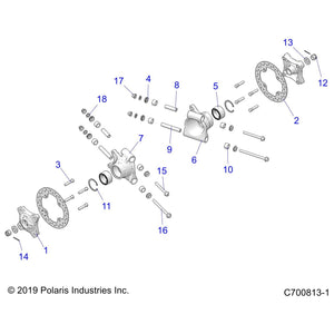 Carrier-Bearing,Wheel,Right by Polaris 5142721 OEM Hardware P5142721 Off Road Express