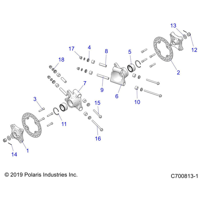 Carrier-Bearing,Wheel,Right by Polaris