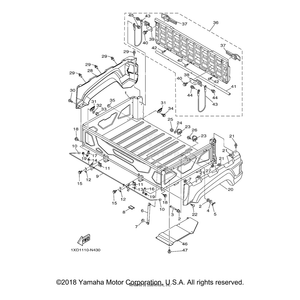 Carrier Box Assembly by Yamaha 1XD-F4850-00-00 OEM Hardware 1XD-F4850-00-00 Off Road Express