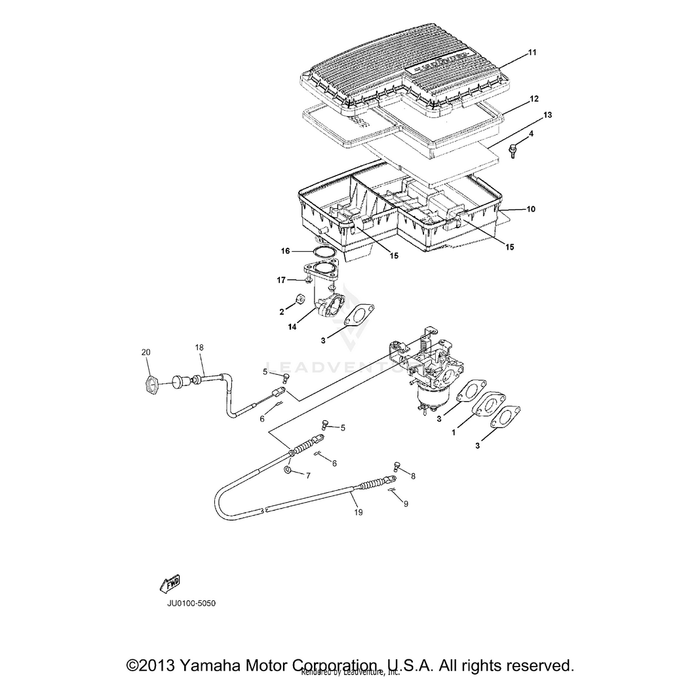 Case, Air Cleaner 1 by Yamaha