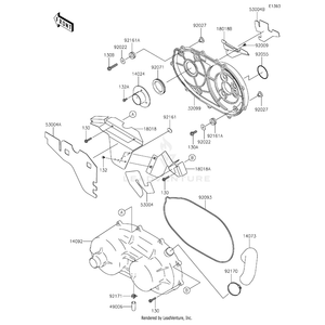 Case,Belt Converter by Kawasaki 32099-0730 OEM Hardware 32099-0730 Off Road Express Peach St