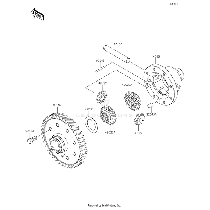 Case-Gear,Diff by Kawasaki