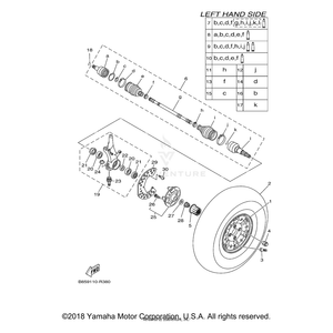 Cast Wheel, Front by Yamaha B85-F5168-20-00 OEM Hardware B85-F5168-20-00 Off Road Express Drop Ship