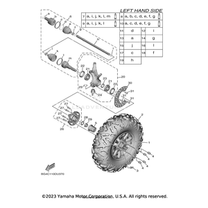 Cast Wheel, Front by Yamaha BG4-F5168-00-00 OEM Hardware BG4-F5168-00-00 Off Road Express Drop Ship