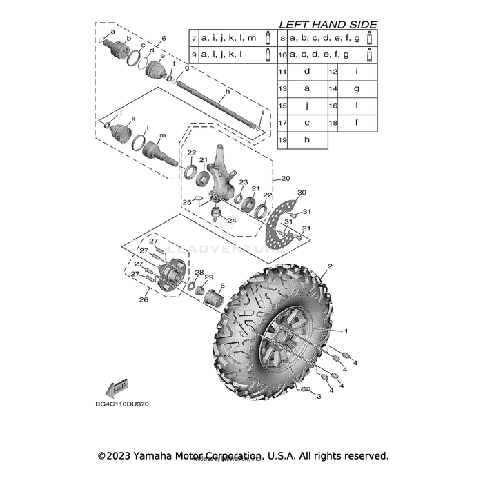 Cast Wheel, Front by Yamaha