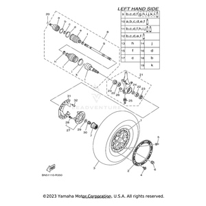 Cast Wheel, Front by Yamaha BN5-F5168-01-00 OEM Hardware BN5-F5168-01-00 No Longer Available