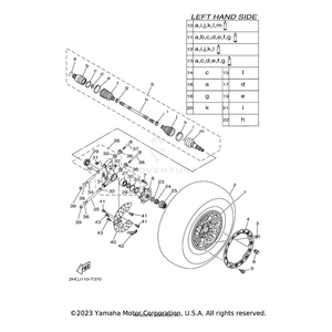 Cast Wheel, Rear by Yamaha 2HC-F5307-51-00 OEM Hardware 2HC-F5307-51-00 Off Road Express Drop Ship