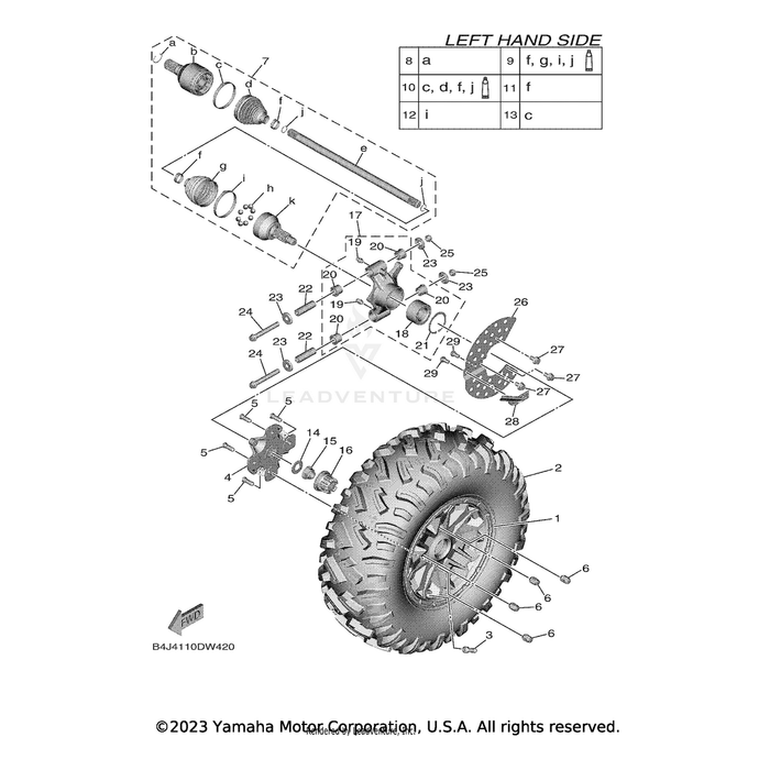 Cast Wheel, Rear by Yamaha