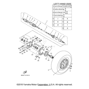 Cast Wheel, Rear by Yamaha B85-F5307-20-00 OEM Hardware B85-F5307-20-00 Off Road Express Drop Ship