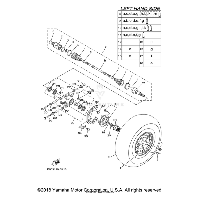 Cast Wheel, Rear by Yamaha