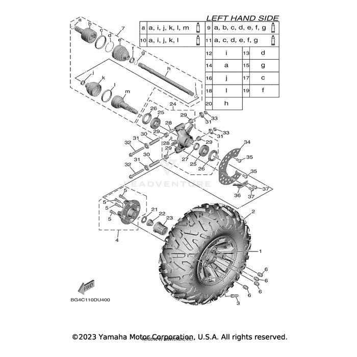 Cast Wheel, Rear by Yamaha