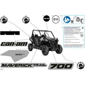 Catalyst Gray, Lateral Decal 700 by Can-Am 704909325 OEM Hardware 704909325 Off Road Express