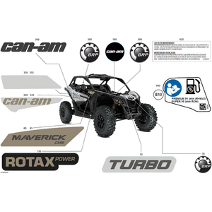 Catalyst Gray, Lateral Decal ROTAX POWER by Can-Am 704909395 OEM Hardware 704909395 Off Road Express