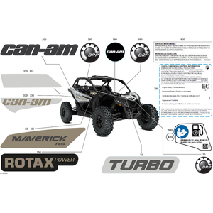 Catalyst Gray, LH Decal MAVERICK RS by Can-Am 704909393 OEM Hardware 704909393 Off Road Express