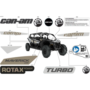 Catalyst Gray, LH Door Decal Can-Am by Can-Am 704909401 OEM Hardware 704909401 Off Road Express