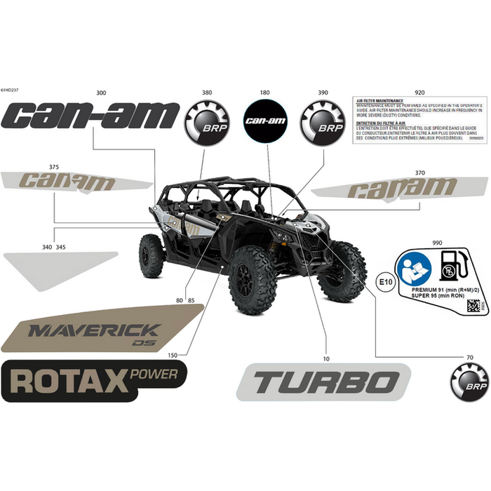 Catalyst Gray, RH Door Decal Can-Am by Can-Am