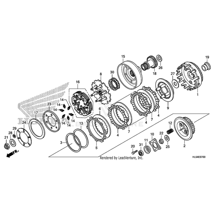 Center, Clutch by Honda