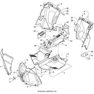 Center Console W/ Warning Decals By Arctic Cat 5506-603 OEM Hardware 5506-603 Off Road Express