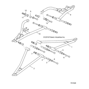 Central Arm Weld Upper Front Le by Polaris 1022425-458 OEM Hardware P1022425-458 Off Road Express