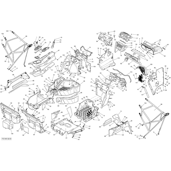 Central Console Assy by Can-Am