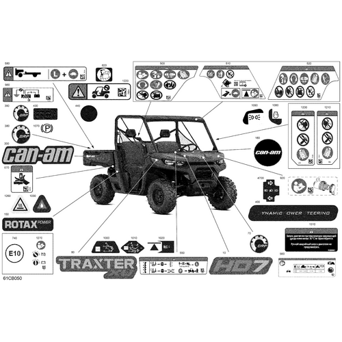 Central Grid Support Decal by Can-Am