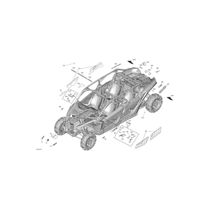 Central Hood Decal by Can-Am 704906736 OEM Hardware 704906736 Off Road Express