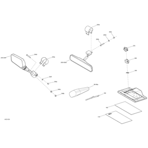 Central Mirror Kit by Can-Am 715001191 OEM Hardware 715001191 Off Road Express