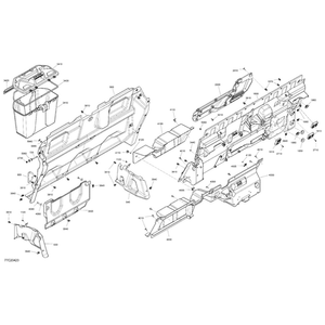 Central Rear Body Panel Deflector Kit by Can-Am 715008394 OEM Hardware 715008394 Off Road Express Peach St