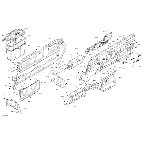 Central Rear Body Panel Deflector Kit by Can-Am