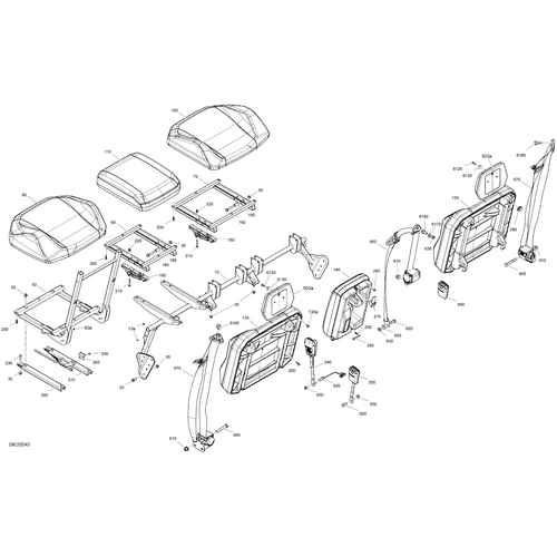 Central Seat Base Assy by Can-Am