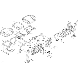 Central Seat Base Assy by Can-Am 708003135 OEM Hardware 708003135 Off Road Express Peach St