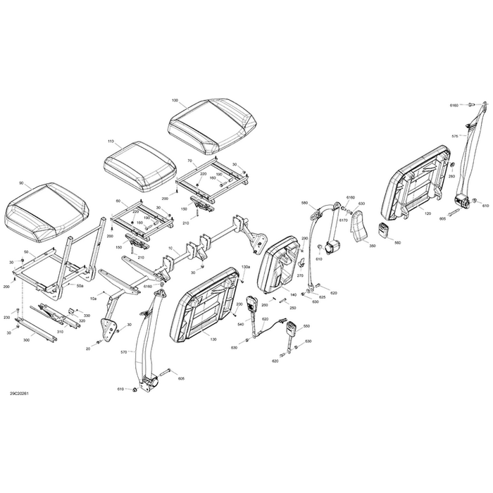 Central Seat Base Assy by Can-Am