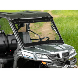 CFMOTO UForce 1000 MaxDrive Power Flip Windshield by SuperATV PFWS-CF-UF1000-70 Folding Windshield PFWS-CF-UF1000-70 SuperATV