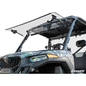 CFMOTO UForce 600 Scratch Resistant Flip Windshield by SuperATV FWS-CF-UF600-70 Folding Windshield FWS-CF-UF600-70 SuperATV