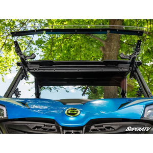 CFMOTO ZForce 800 Trail Scratch-Resistant Flip Windshield by SuperATV FWS-CF-ZF800T-70 Folding Windshield FWS-CF-ZF800T-70 SuperATV