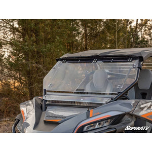 CFMOTO ZForce 950 Scratch Resistant Flip Windshield by SuperATV FWS-CF-ZF950-70 Folding Windshield FWS-CF-ZF950-70 SuperATV