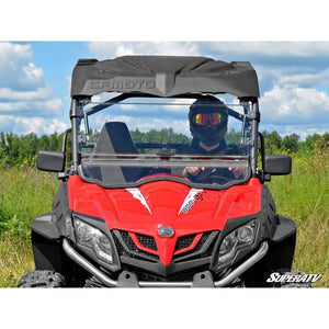 CFMOTO ZForce Scratch Resistant Flip Windshield by SuperATV FWS-CF-ZF800EX-70 Folding Windshield FWS-CF-ZF800EX-70 SuperATV