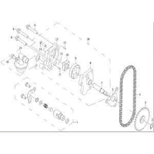 Chain Oil Pump by CF Moto 0180-074000 OEM Hardware 0180-074000 Northstar Polaris