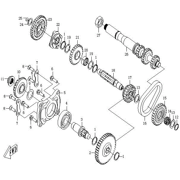 Chain Reverse Gear by CF Moto