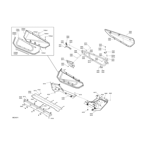 Chalk, LH Body Panel Guard by Can-Am