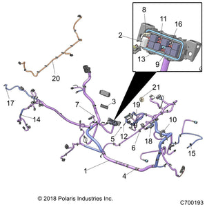 Chassis Harness Display, 7 In by Polaris 2414381 OEM Hardware P2414381 Off Road Express Drop Ship